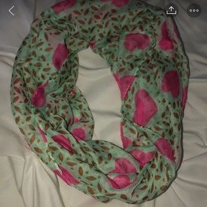 Mint Green Heart Infinity Scarf